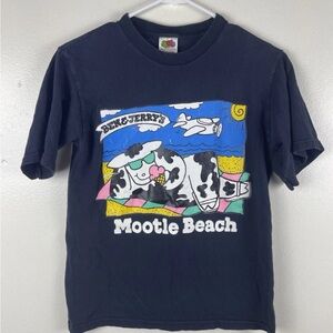 Vintage Y2k Ben & Jerry’s Mootle Beach Thrashed Tshirt Pink Euphoria